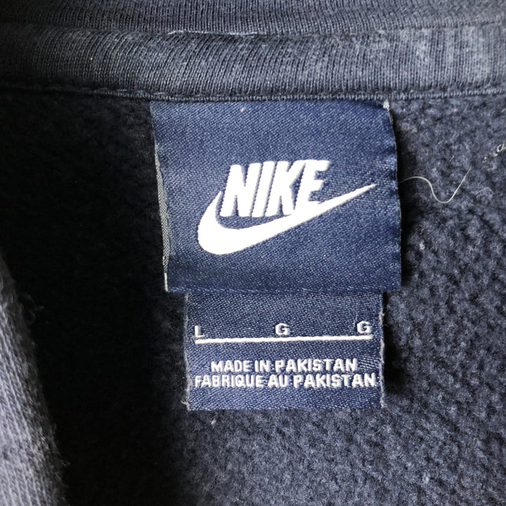 Nike Sweat Pullover Hoodie, Men's Size L cotton navy blue type Vintage Second Hand