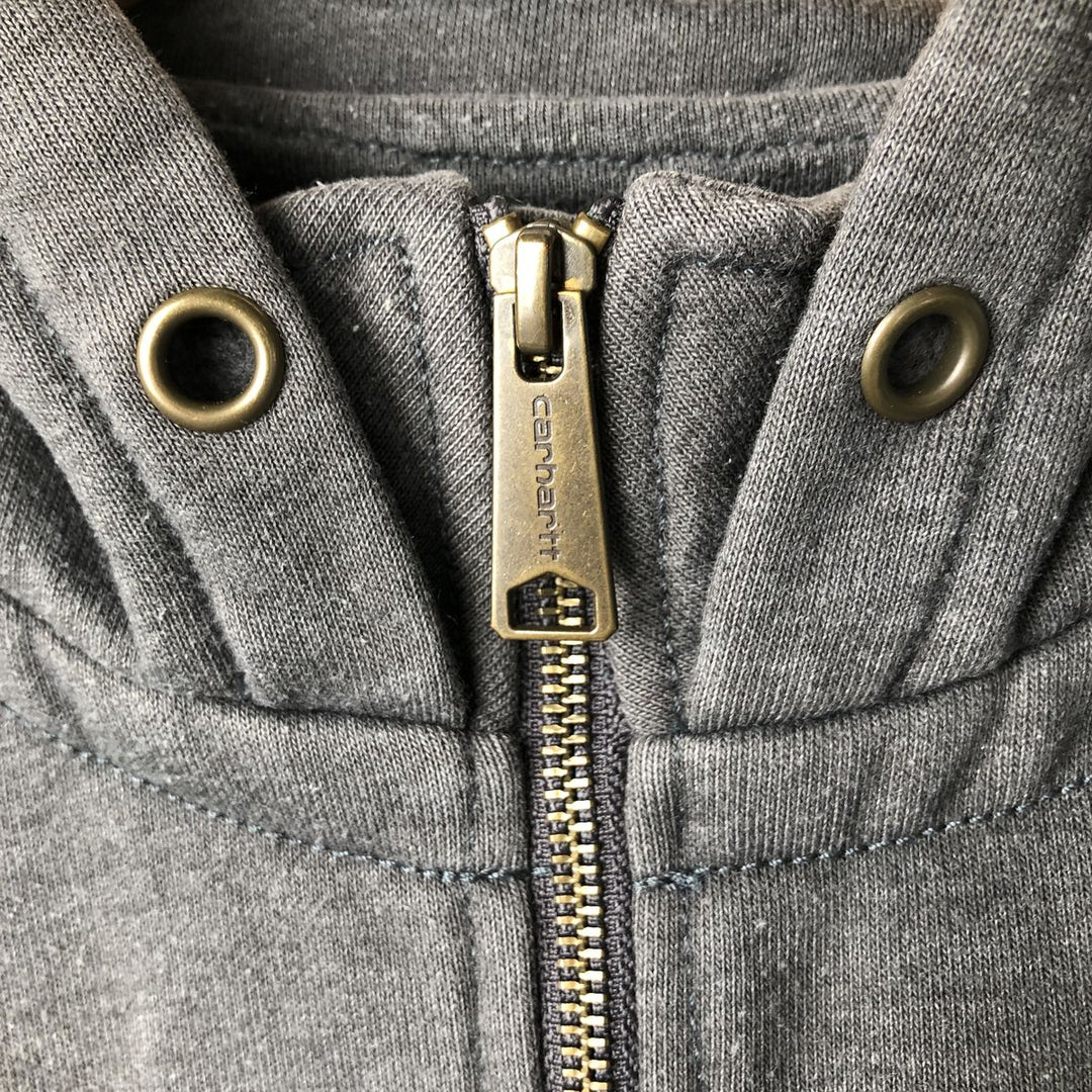 Carhartt Original Fit Half-Zip Pullover Hoodie, Men's Size L cotton Charcoal Vintage Second Hand