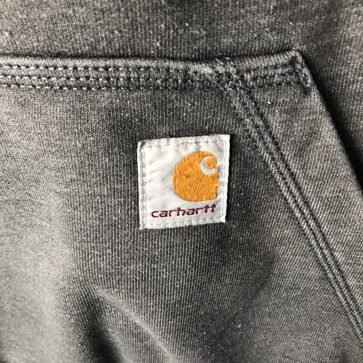 Carhartt Original Fit Half-Zip Pullover Hoodie, Men's Size L cotton Charcoal Vintage Second Hand