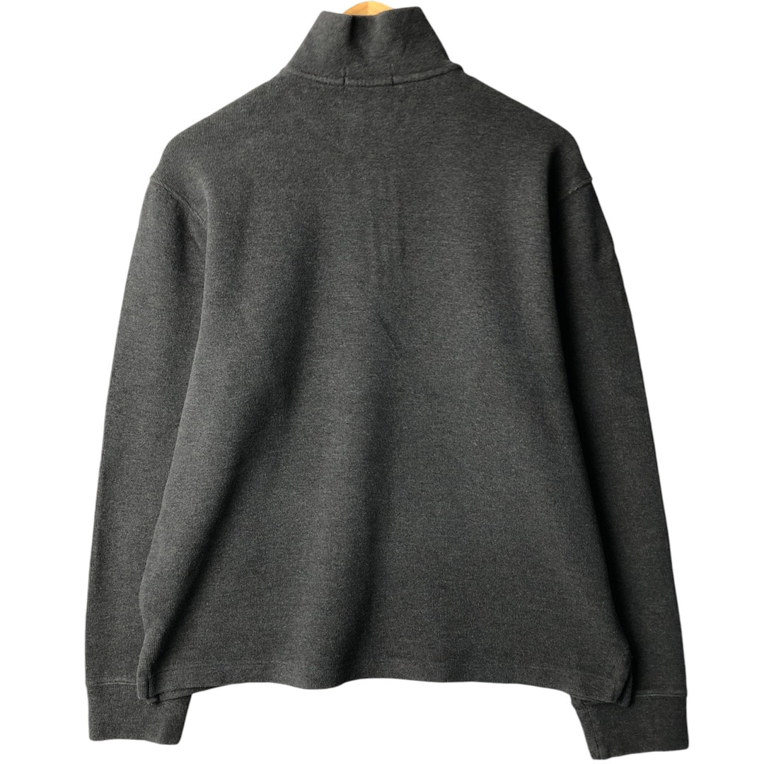 Ralph Lauren POLO RALPH LAUREN Half-zip sweatshirt, men's M size cotton Charcoal Vintage Second Hand