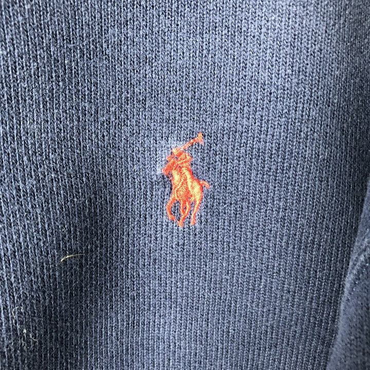Ralph Lauren POLO by Ralph Lauren Half-Zip Sweatshirt, Men's XXL cotton navy blue type Vintage Second Hand