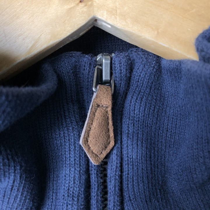 Ralph Lauren POLO by Ralph Lauren Half-Zip Sweatshirt, Men's Size L cotton navy blue type Vintage Second Hand