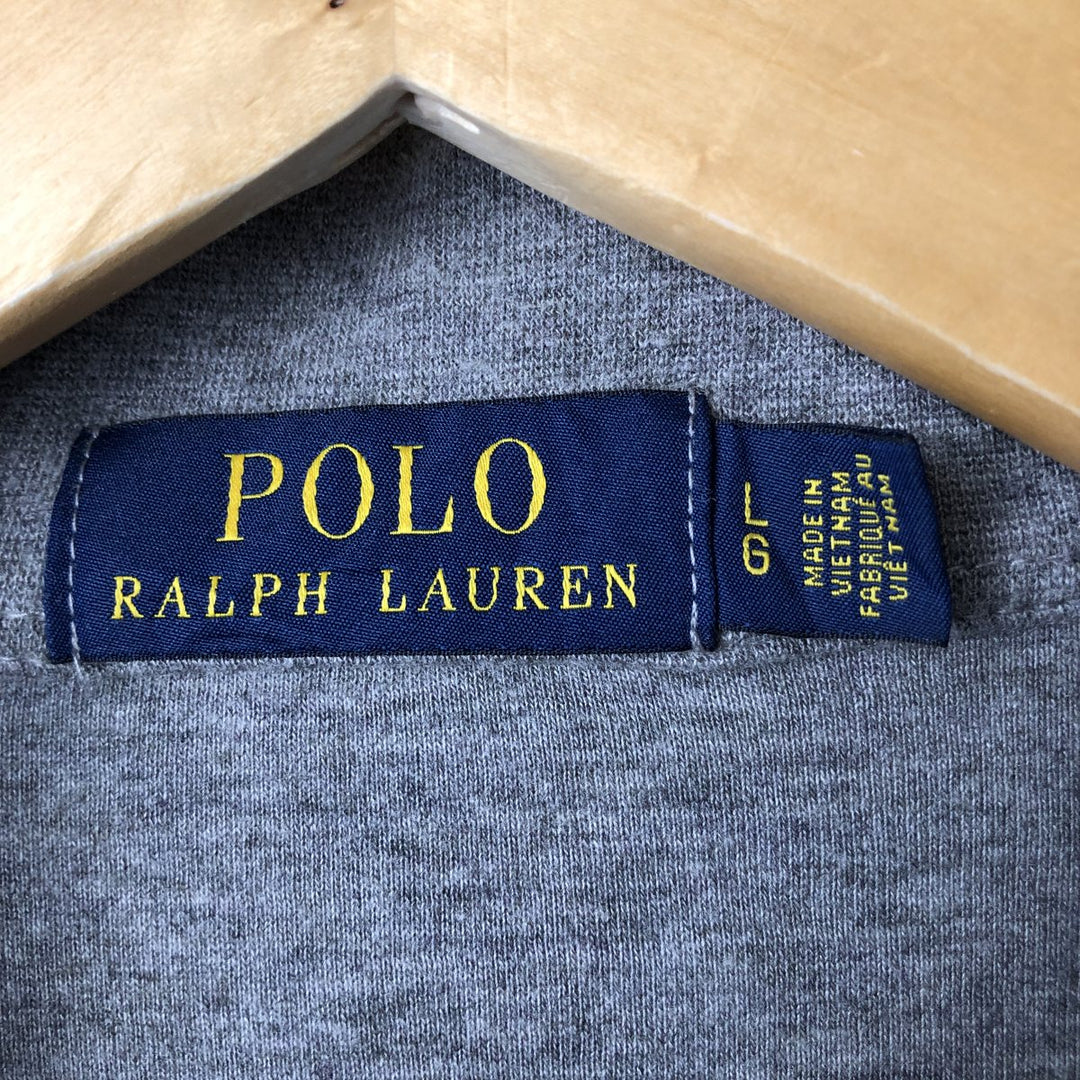 Ralph Lauren POLO RALPH LAUREN Half-zip sweatshirt, sweatshirt, men's size L cotton gray type Vintage Second Hand