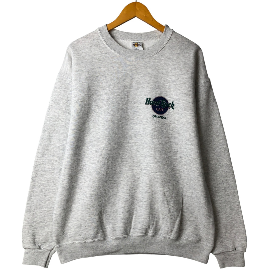 90'S Hard Rock Cafe Advertising Sweatshirt, Men's, Size L, Vintage cotton gray type Vintage Second Hand