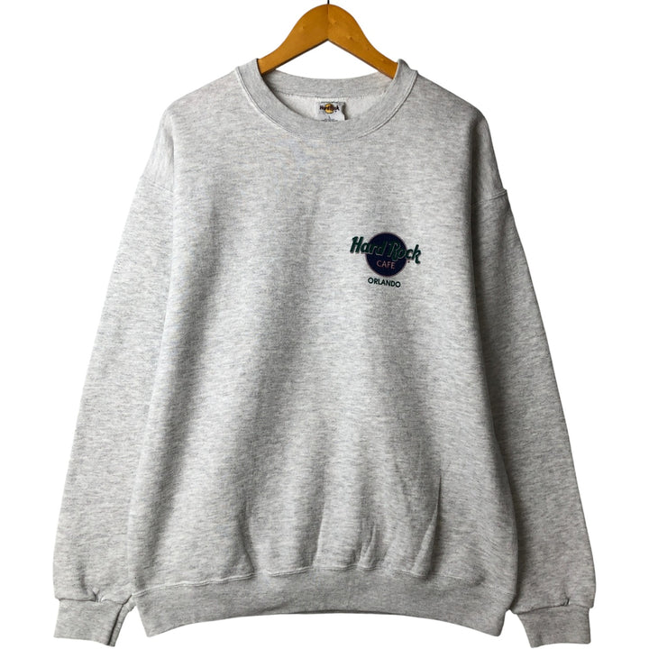 90'S Hard Rock Cafe Advertising Sweatshirt, Men's, Size L, Vintage cotton gray type Vintage Second Hand