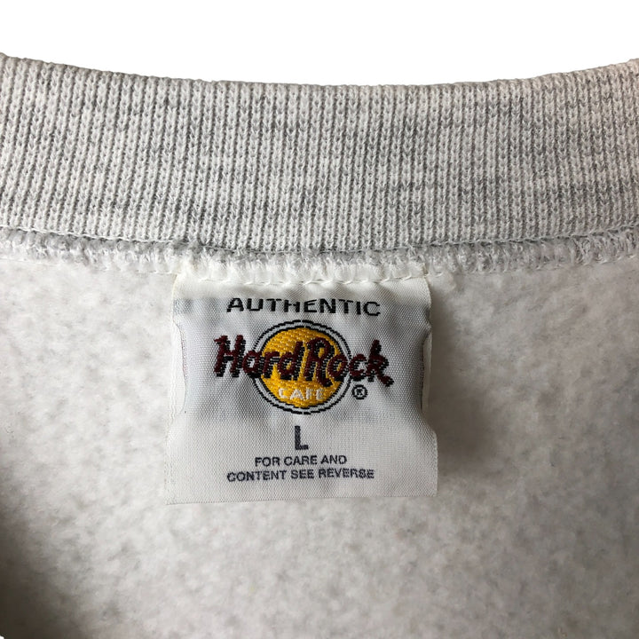 90'S Hard Rock Cafe Advertising Sweatshirt, Men's, Size L, Vintage cotton gray type Vintage Second Hand