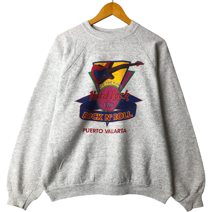90'S Hard Rock Cafe Advertising Sweatshirt, Men's, Size XL, Vintage cotton gray type Vintage Second Hand