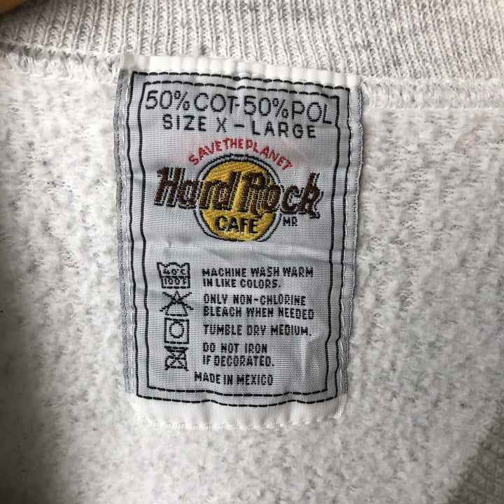 90'S Hard Rock Cafe Advertising Sweatshirt, Men's, Size XL, Vintage cotton gray type Vintage Second Hand