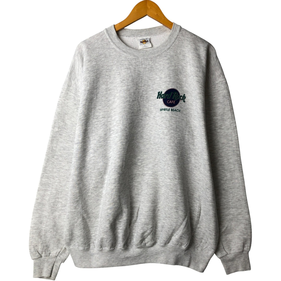 90'S Hard Rock Cafe Advertising Sweatshirt, Men's, Size XL, Vintage polyester gray type Vintage Second Hand