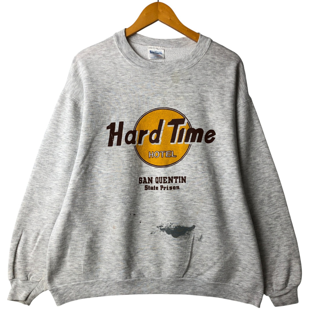 Vintage 90'S Tee Jays Parody Print Sweatshirt, Men's, Size XXL polyester gray type Vintage Second Hand