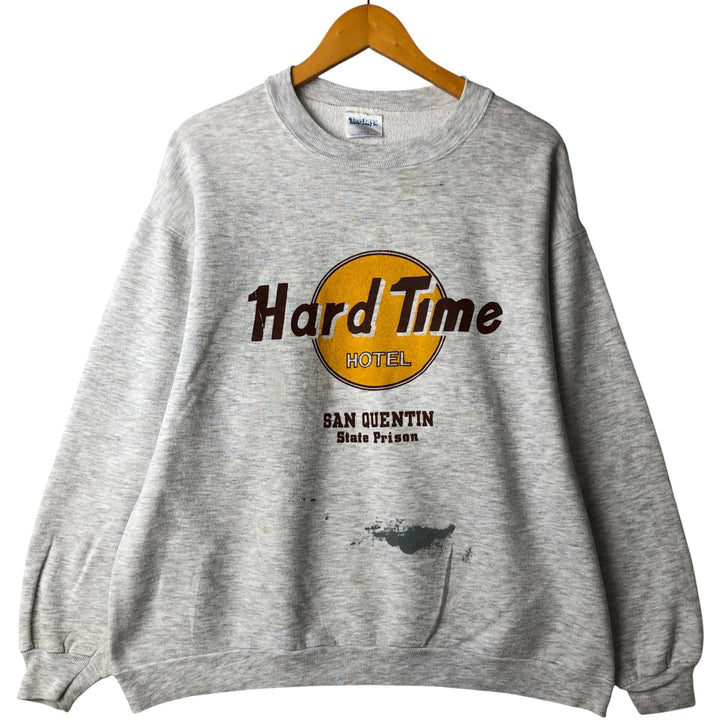 Vintage 90'S Tee Jays Parody Print Sweatshirt, Men's, Size XXL polyester gray type Vintage Second Hand