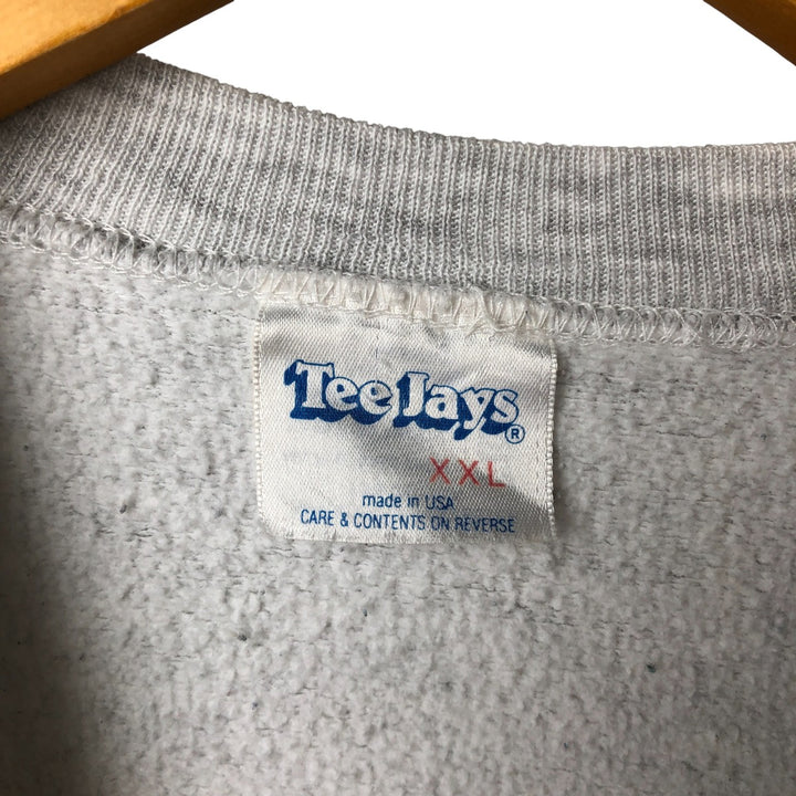 Vintage 90'S Tee Jays Parody Print Sweatshirt, Men's, Size XXL polyester gray type Vintage Second Hand
