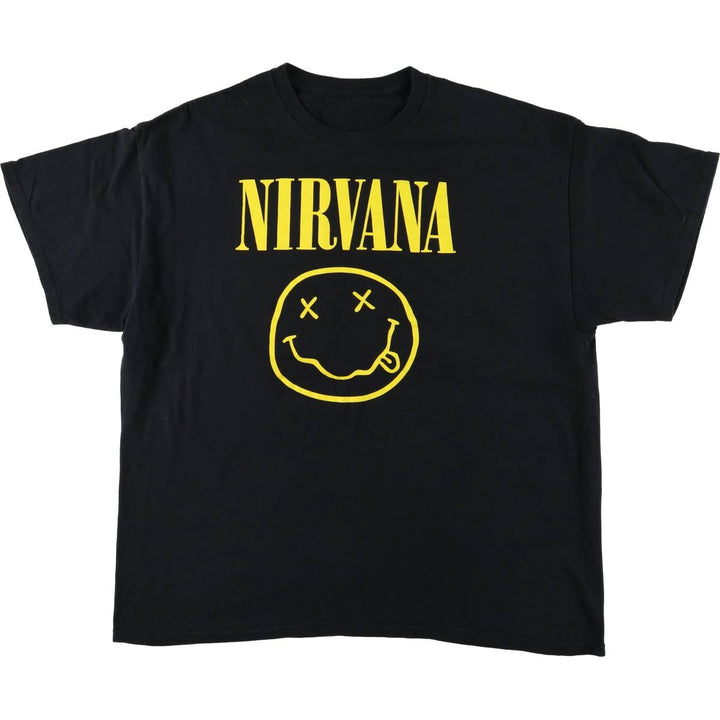 NIRVANA Nirvana Band T-shirt, Band T, Men's XL size unclear black type Vintage Second Hand