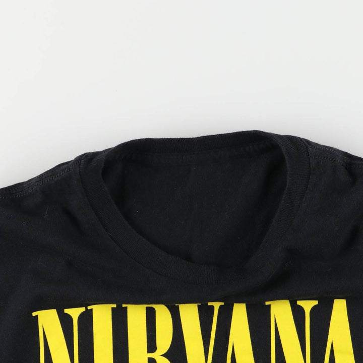 NIRVANA Nirvana Band T-shirt, Band T, Men's XL size unclear black type Vintage Second Hand