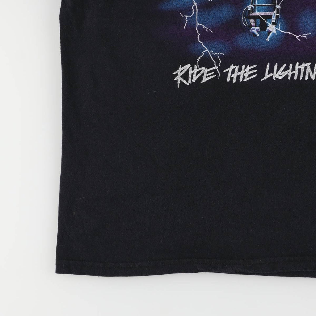 METALLICA Metallica Band T-shirt Band T Men's L size cotton black type Vintage Second Hand