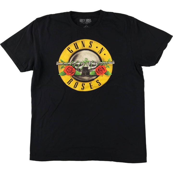 GUNS N' ROSES Guns N' Roses Band T-shirt Band T Men's L size cotton black type Vintage Second Hand