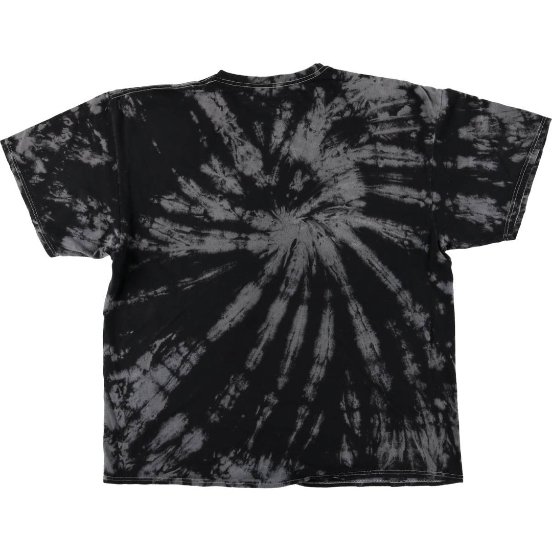 GLOBAL IRON MAIDEN Tie-Dye Pattern Band T-Shirt, Men's Size L cotton Charcoal Vintage Second Hand