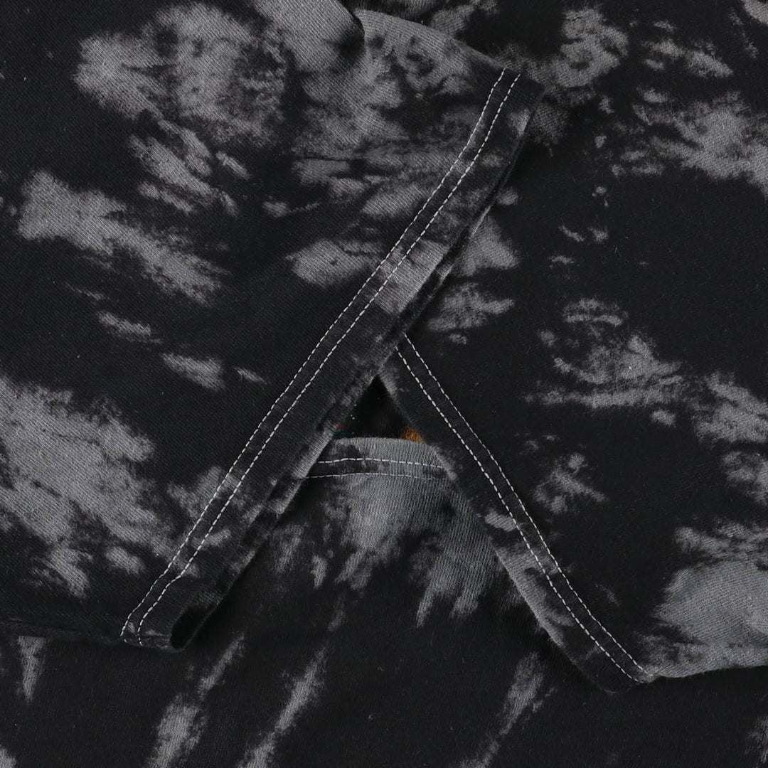 GLOBAL IRON MAIDEN Tie-Dye Pattern Band T-Shirt, Men's Size L cotton Charcoal Vintage Second Hand