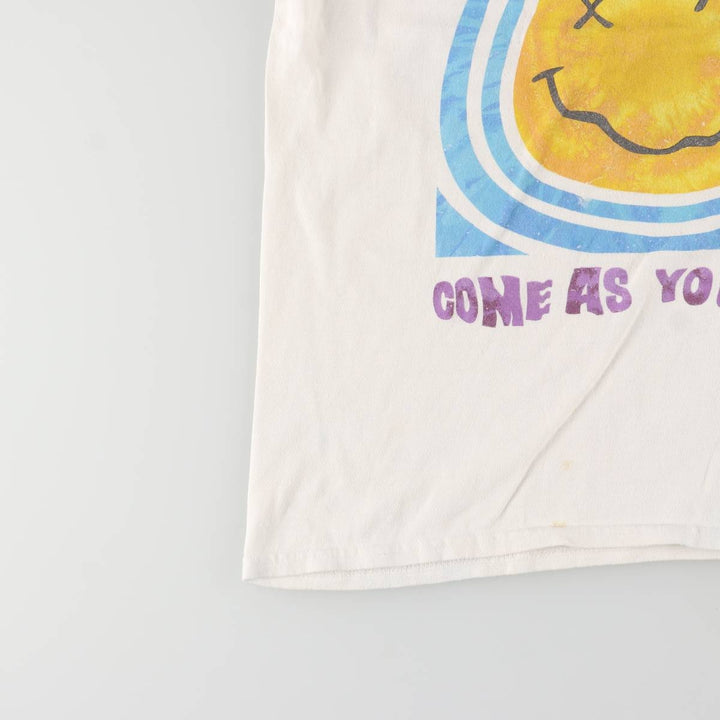 NIRVANA Nirvana Band T-shirt, Band T, Men's XL size cotton white type Vintage Second Hand