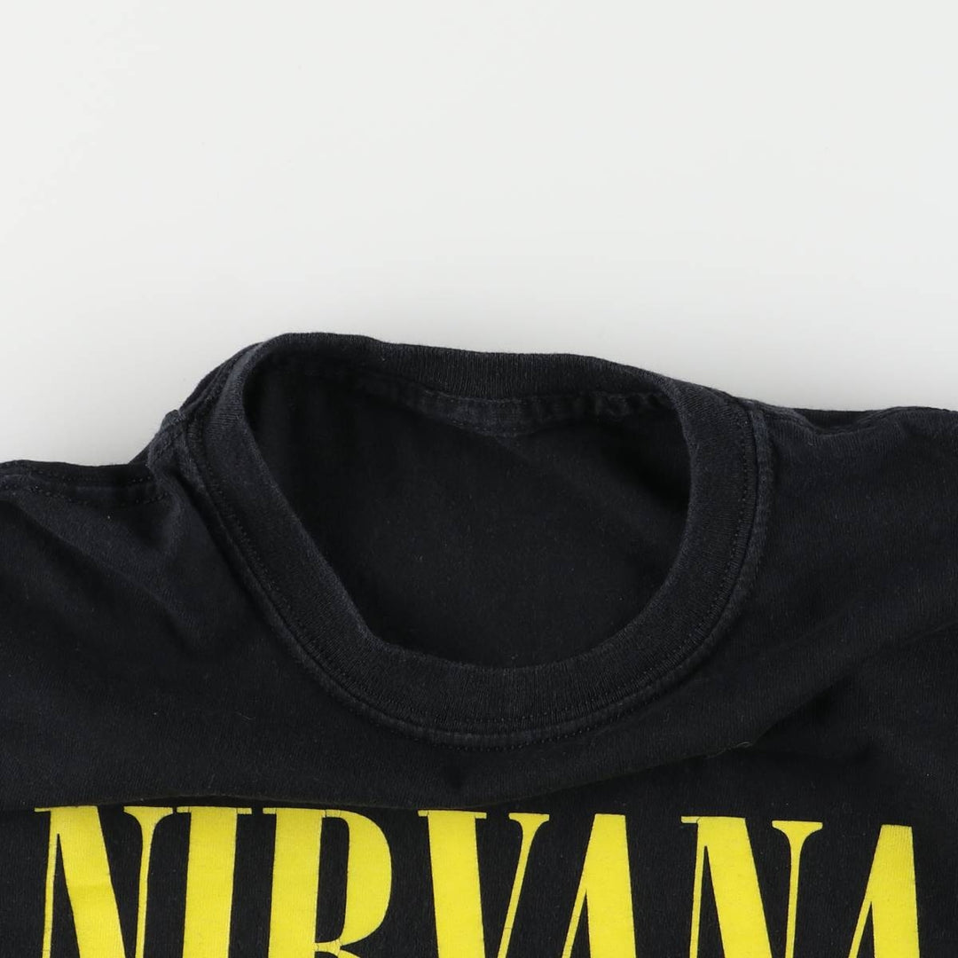 NIRVANA Nirvana Band T-shirt, Band T, Men's S size unclear black type Vintage Second Hand