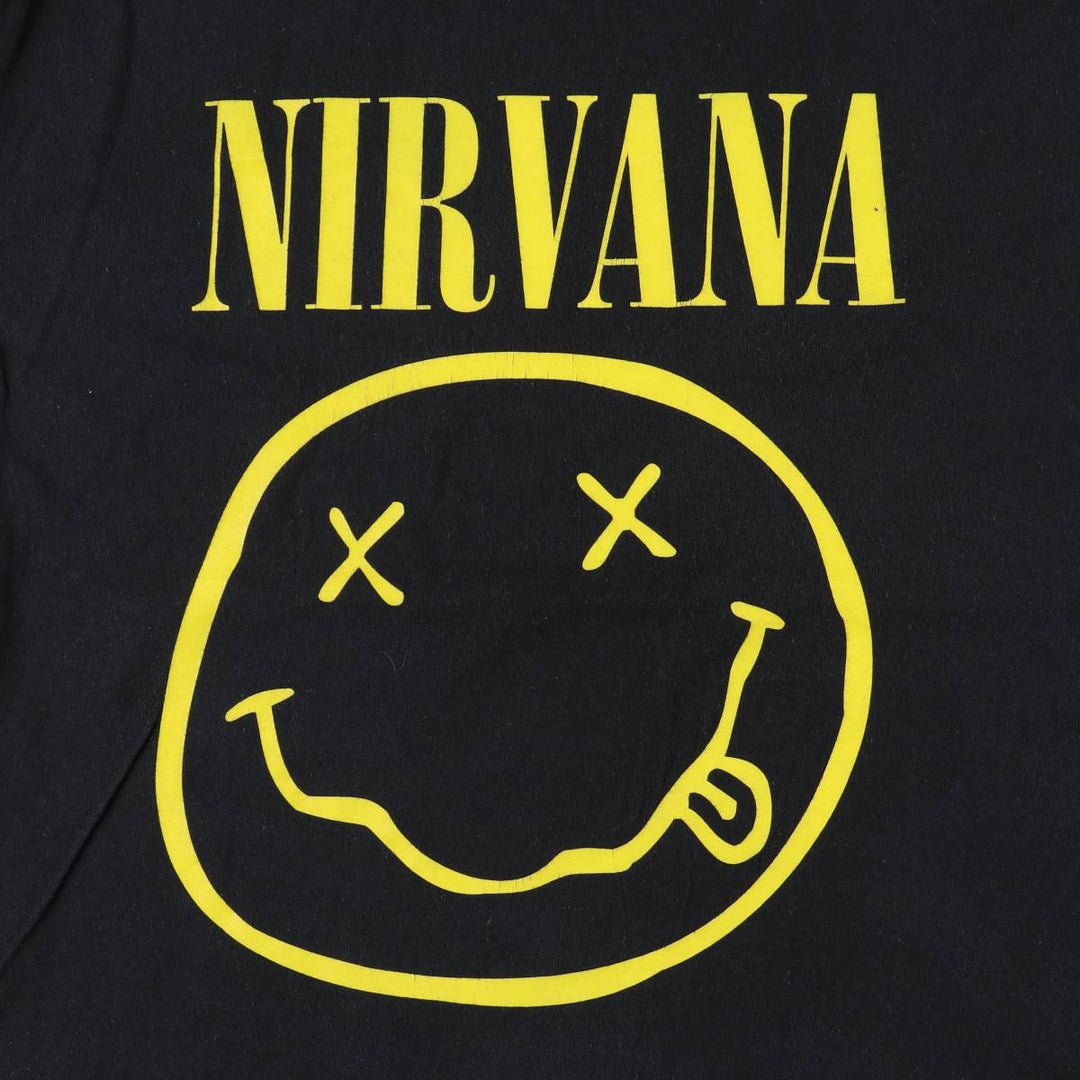 NIRVANA Nirvana Band T-shirt, Band T, Men's S size unclear black type Vintage Second Hand
