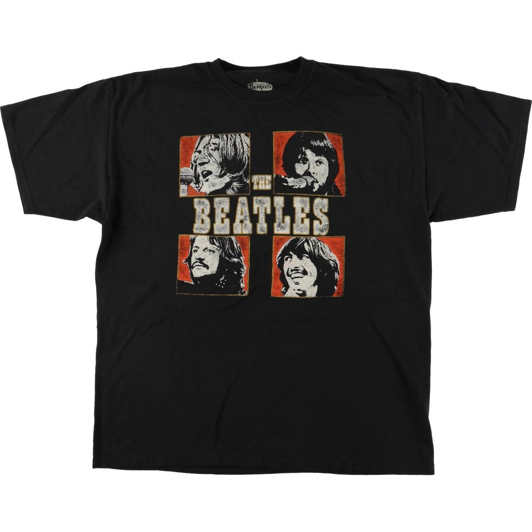 THE BEATLES Band T-shirt, Band T, Men's XL size cotton black type Vintage Second Hand