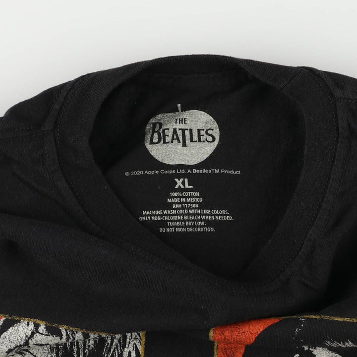 THE BEATLES Band T-shirt, Band T, Men's XL size cotton black type Vintage Second Hand