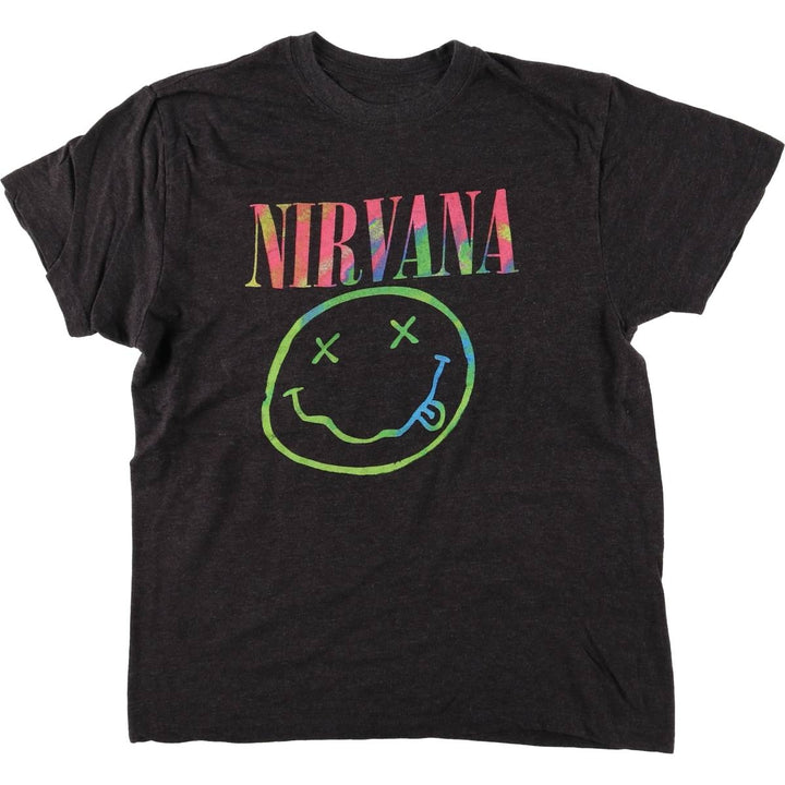 NIRVANA Nirvana Band T-shirt, Band T, Men's S size unclear Charcoal Vintage Second Hand