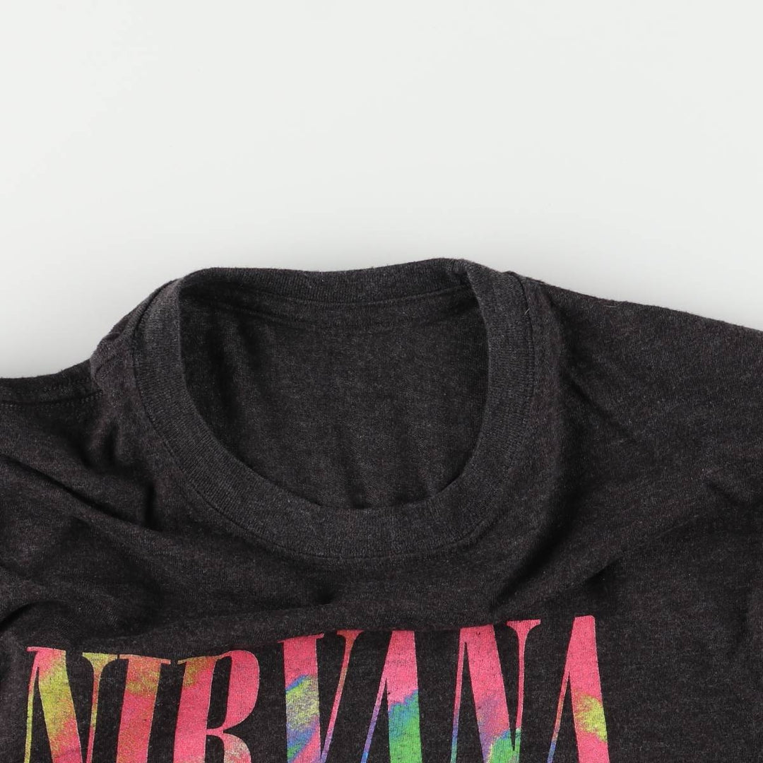 NIRVANA Nirvana Band T-shirt, Band T, Men's S size unclear Charcoal Vintage Second Hand