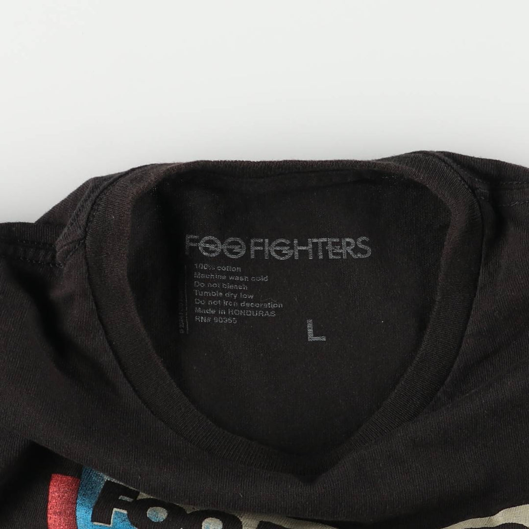 Foo Fighters Band T-Shirt, Men's Size L cotton black type Vintage Second Hand