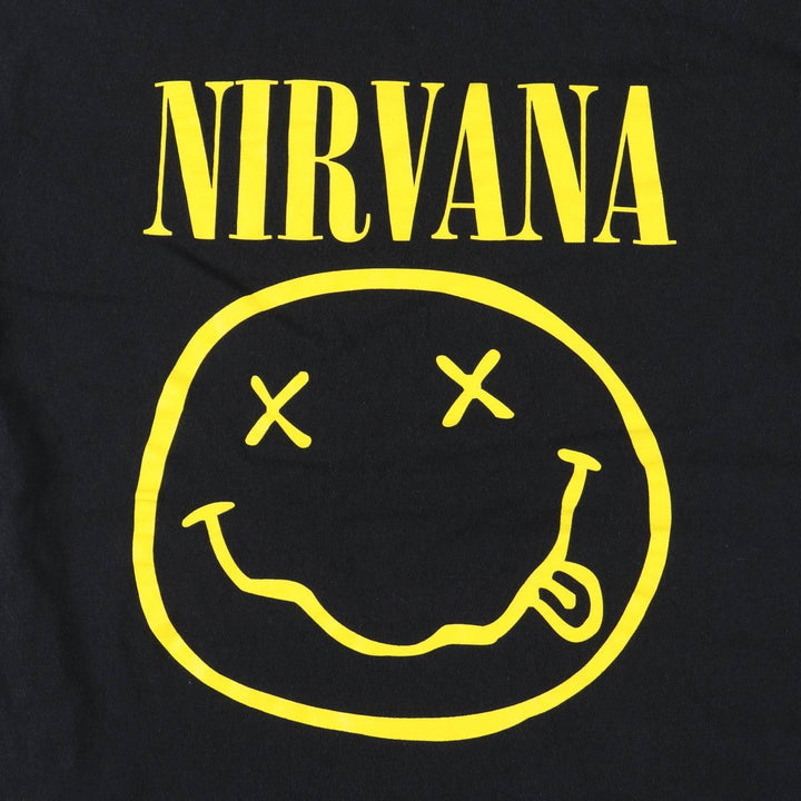 NIRVANA Nirvana Band T-shirt, Band T, Men's L size cotton black type Vintage Second Hand
