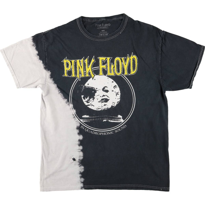 PINK FLOYD Tie-Dye Pattern Band T-Shirt, Men's Size Medium cotton Charcoal Vintage Second Hand