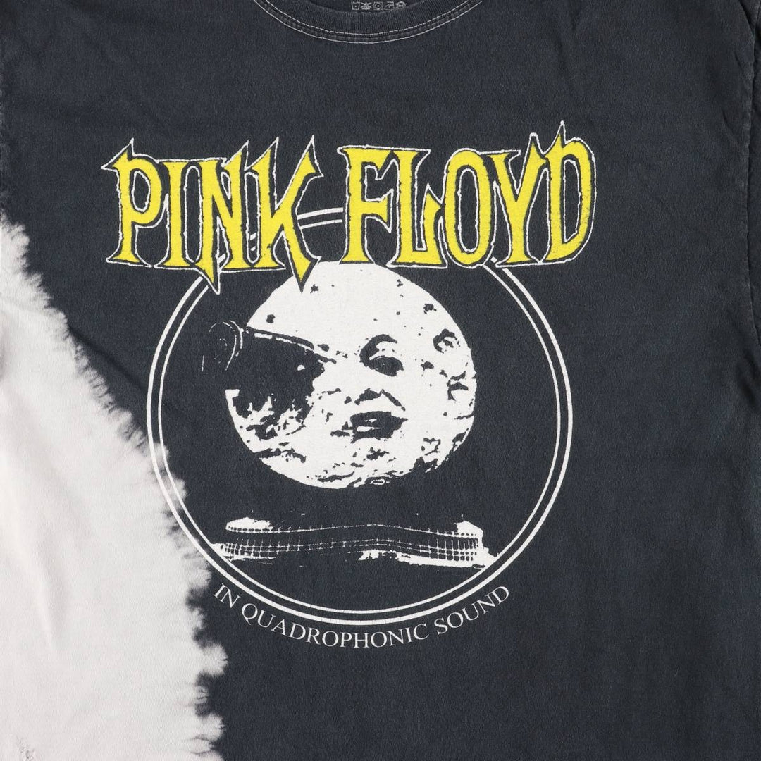 PINK FLOYD Tie-Dye Pattern Band T-Shirt, Men's Size Medium cotton Charcoal Vintage Second Hand