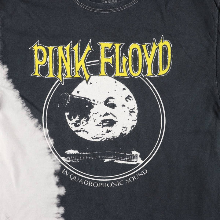 PINK FLOYD Tie-Dye Pattern Band T-Shirt, Men's Size Medium cotton Charcoal Vintage Second Hand