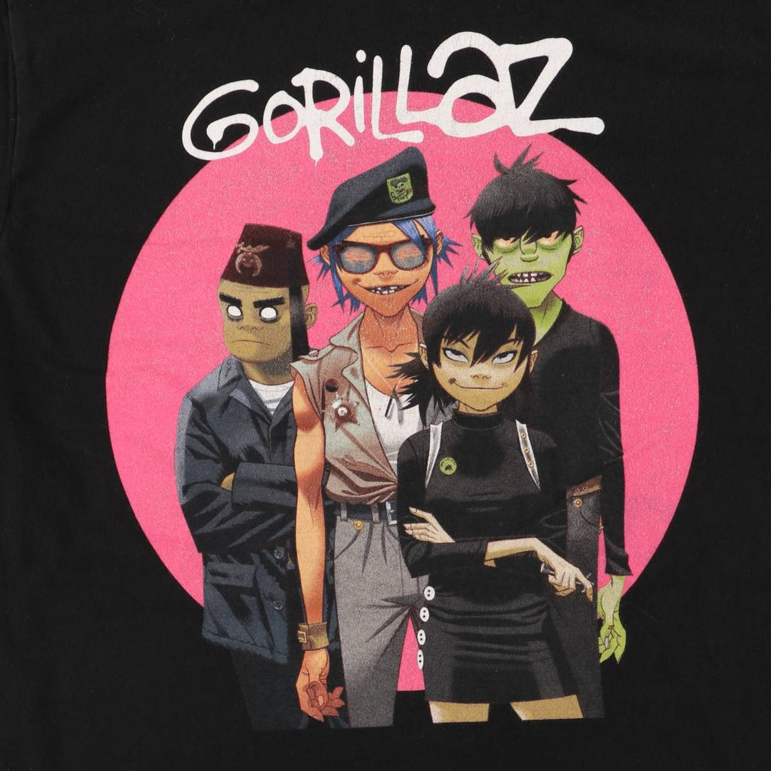 Pacific GORILLAZ Gorillaz band T-shirt, men's size M cotton black type Vintage Second Hand