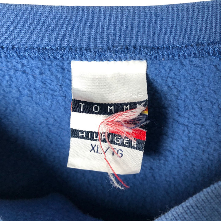 Vintage 90'S Tommy Hilfiger logo sweatshirt, made in Canada, men's size XL cotton blue type Vintage Second Hand