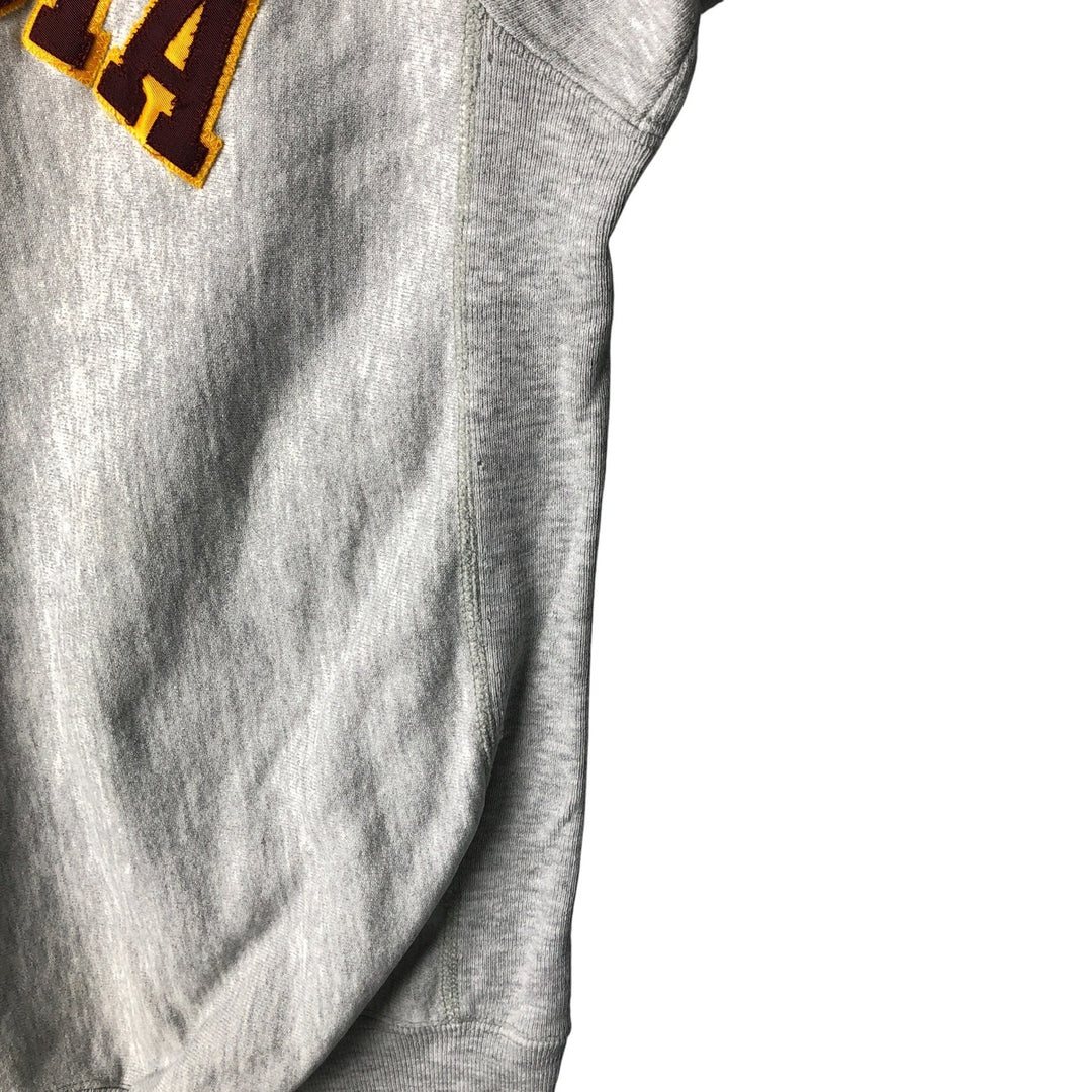 90'S Champion Reverse Weave University of Minnesota College Sweatshirt with Embroidered Tag, Made in USA, Men's Size XXL cotton gray type Vintage Second Hand