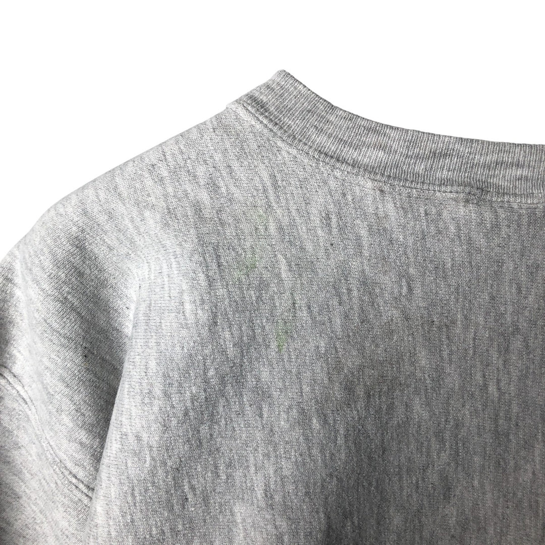 90'S Champion Reverse Weave Embroidered Tag College Sweatshirt Trainer Made in USA Men's XL Vintage cotton gray type Vintage Second Hand