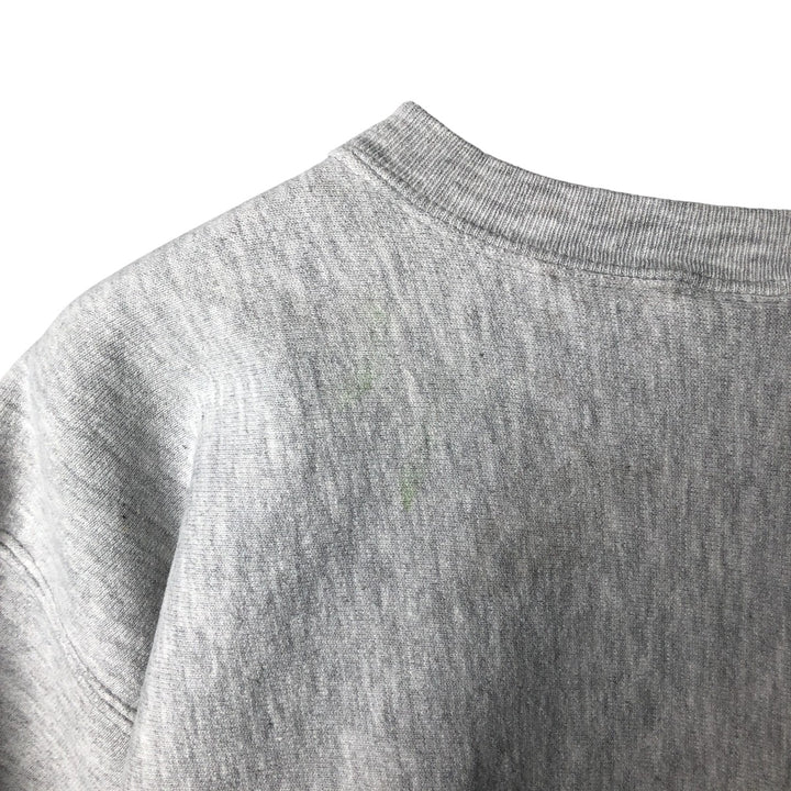 90'S Champion Reverse Weave Embroidered Tag College Sweatshirt Trainer Made in USA Men's XL Vintage cotton gray type Vintage Second Hand