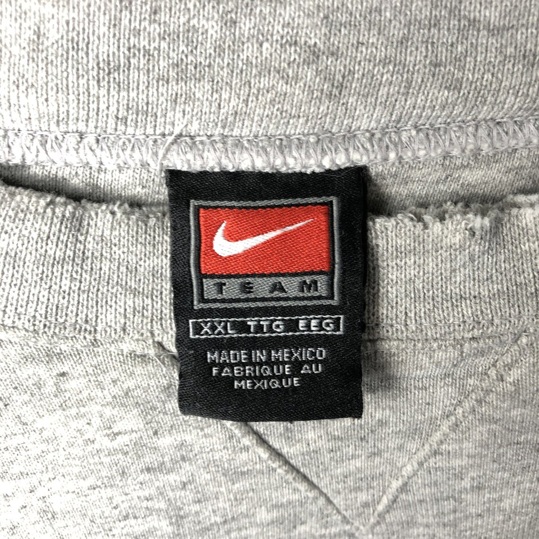 2000'S Nike Team College Sweatshirt, Men's XXL cotton gray type Vintage Second Hand