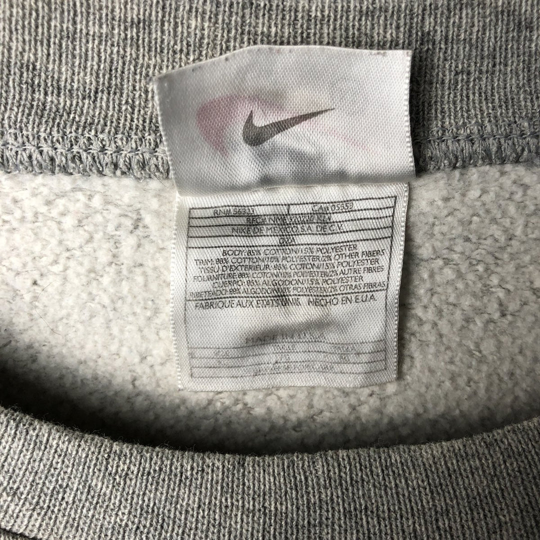 90'S Nike One Point Logo Sweatshirt, Men's XL Size Vintage cotton gray type Vintage Second Hand