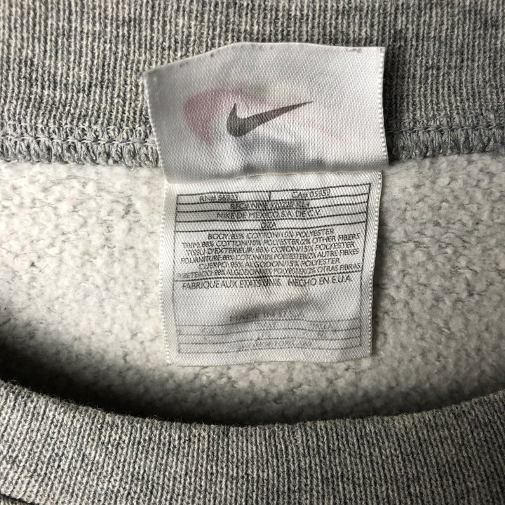 90'S Nike One Point Logo Sweatshirt, Men's XL Size Vintage cotton gray type Vintage Second Hand