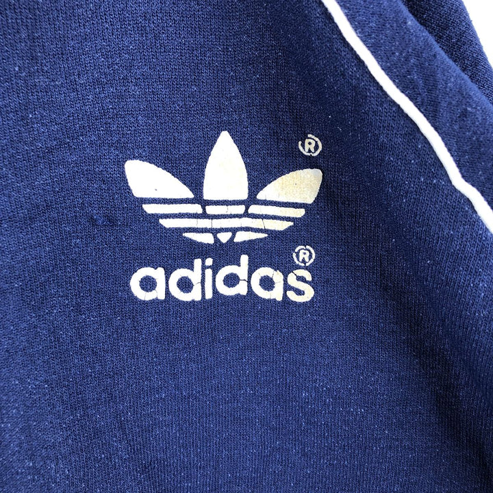 Vintage 1980'S Adidas One-Point Logo Sweatshirt, Made in USA, Men's XL cotton navy blue type Vintage Second Hand
