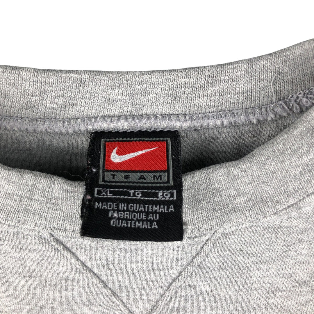 Nike Team College Sweatshirt, Men's Size XL cotton gray type Vintage Second Hand