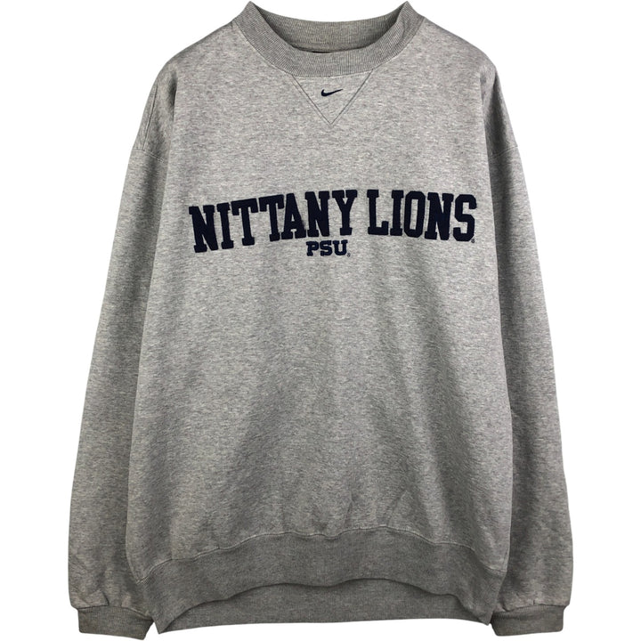 2000'S Nike Team College Sweatshirt, Men's Size Medium cotton gray type Vintage Second Hand