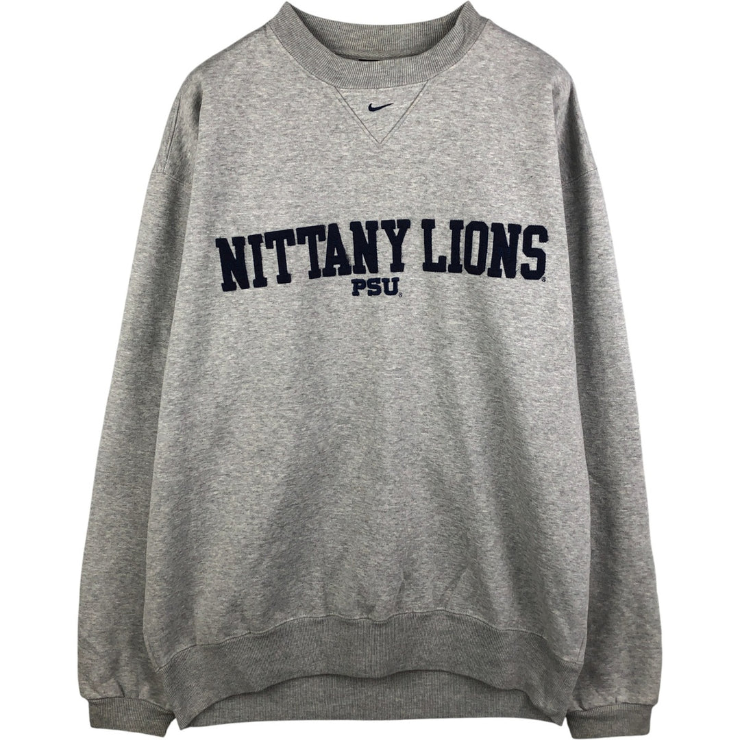 2000'S Nike Team College Sweatshirt, Men's Size Medium cotton gray type Vintage Second Hand