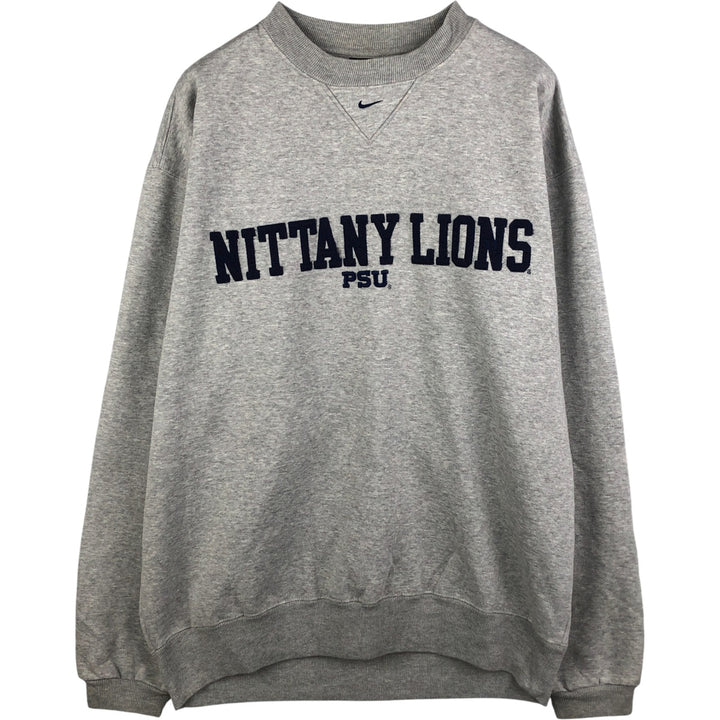 2000'S Nike Team College Sweatshirt, Men's Size Medium cotton gray type Vintage Second Hand