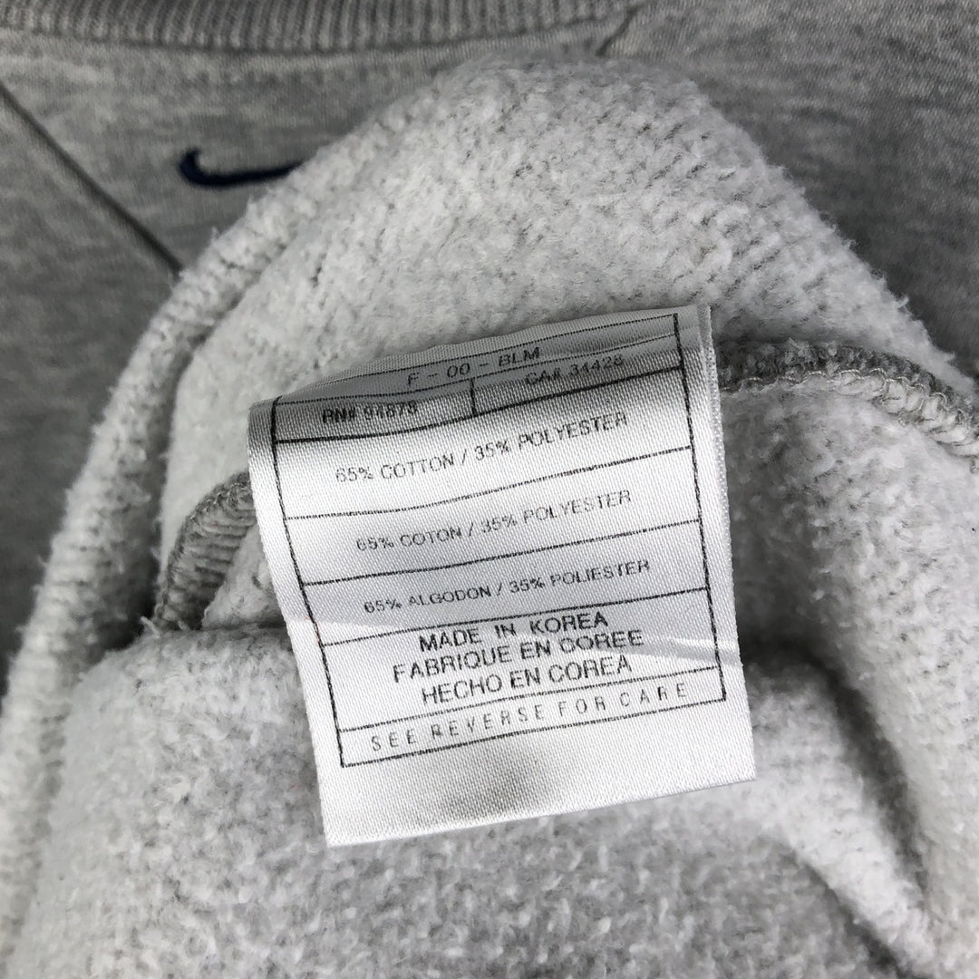 2000'S Nike Team College Sweatshirt, Men's Size Medium cotton gray type Vintage Second Hand