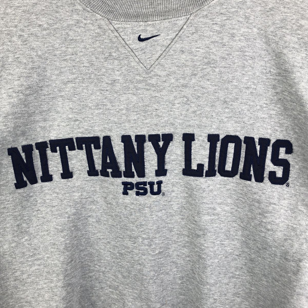 2000'S Nike Team College Sweatshirt, Men's Size Medium cotton gray type Vintage Second Hand