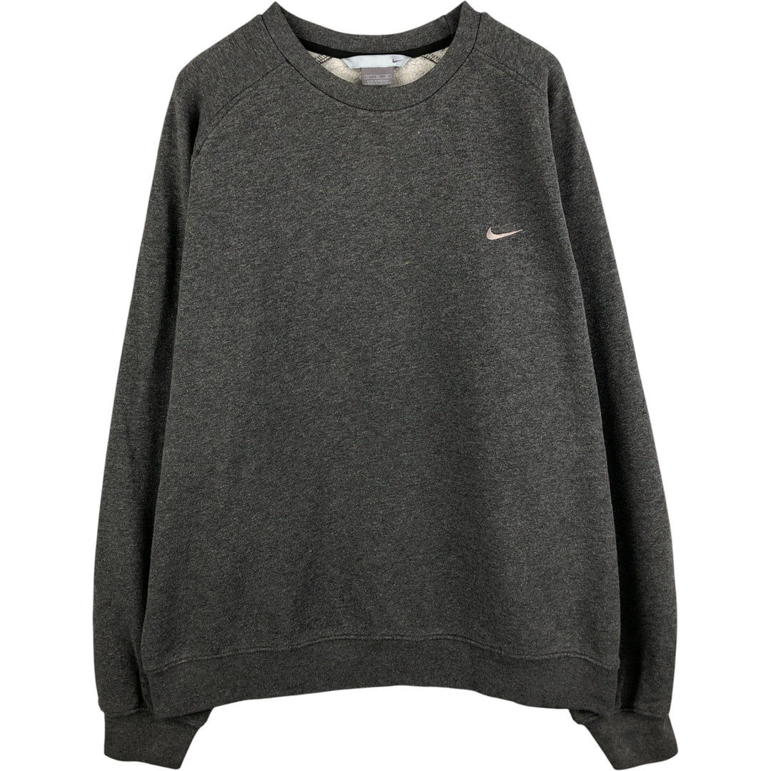 00'S Nike One Point Logo Sweatshirt Trainer Men's XL cotton Charcoal Vintage Second Hand